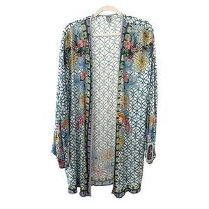 Blink London Anthropologie Floral Design Kimono Open Duster OS